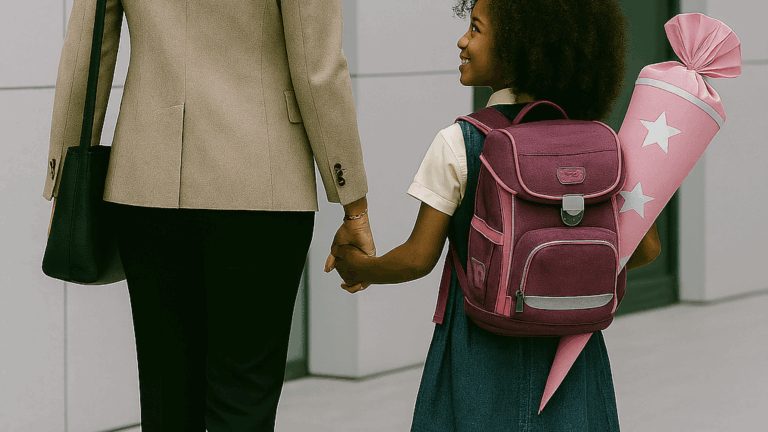 Transition to school. First Day in School.